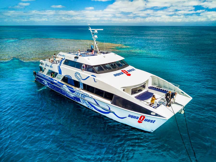 Cairns: Premium Snorkelling and Diving Reef Day Trip - Boarding AquaQuest at Cairns Marlin Marina