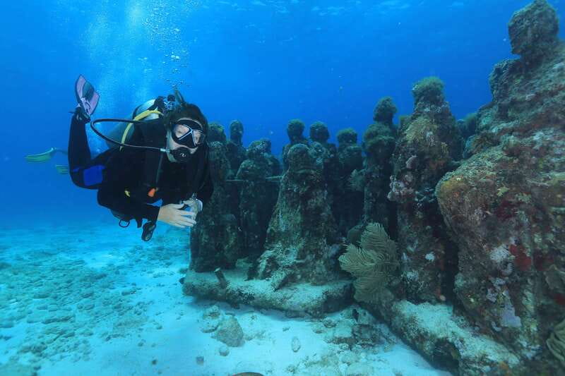 Cancun: Scuba Diving for Certified Divers, 3 options to dive - MUSA and Manchones, an easy art-and-reef pairing