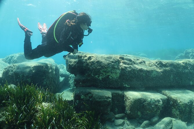 Discover Scuba Diving Amathounta's Ancient Port - Reaching the ancient port at 5 meters