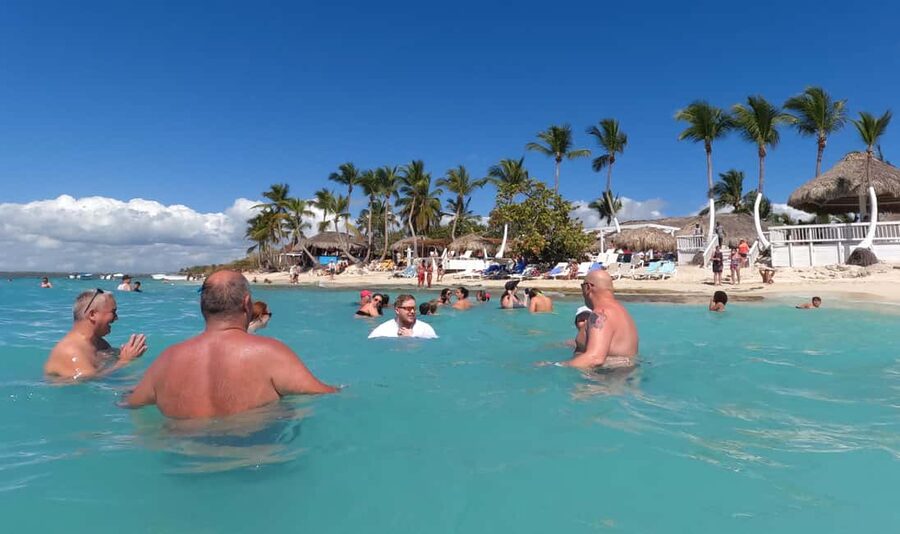diving catalina island from punta cana - Boarding the catamaran in La Romana