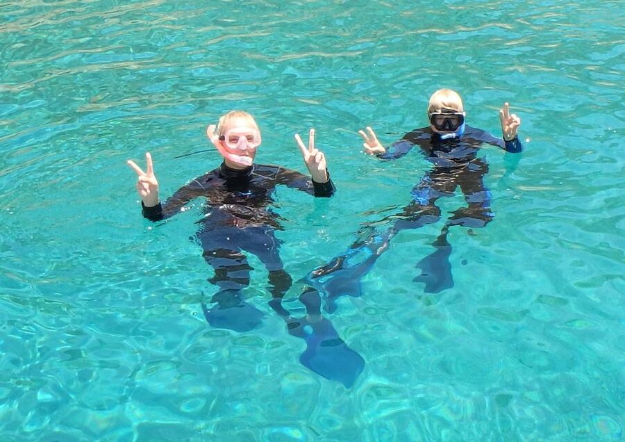 From Kos: Pserimos Island Snorkeling Cruise by Diving Boat - Arriving at the blue lagoon