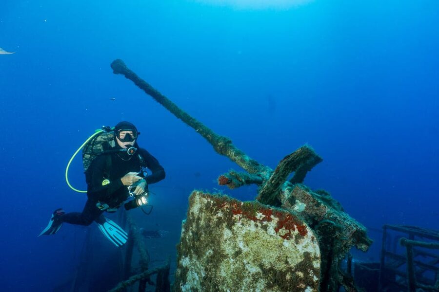 Funchal: Wreck dive F488 Frigate - certified divers - Who will enjoy this most