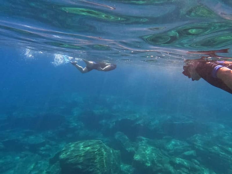 Heraklion: Boat Safari with guided snorkeling/diving tour. - Filakes at Agia Pelagia for swimming and sun