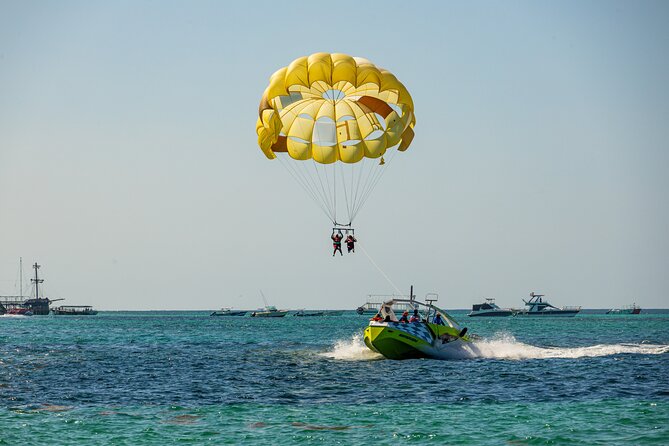 PACKAGE DEAL Catamaran- Snorkeling - Hooka Diving - Parasailing - Parasailing above the Caribbean