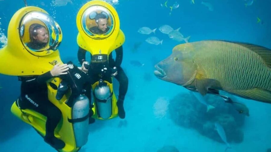 Punta Cana: Scuba Doo Underwater Scooter Adventure - Riding the Scuba Doo scooter off Punta Cana