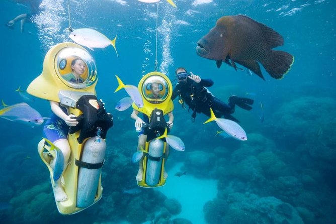 Scuba Doo Diving Experience in Punta Cana - Riding the underwater scooter at 3 to 5 meters
