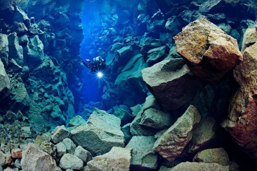 Silfra: Diving Between Tectonic Plates - Silfra Cathedral reaches 23 meters