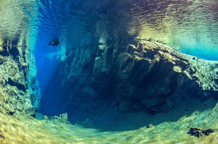 Thingvellir: Silfra Fissure Diving with Optional Pickup - Entering the Silfra water