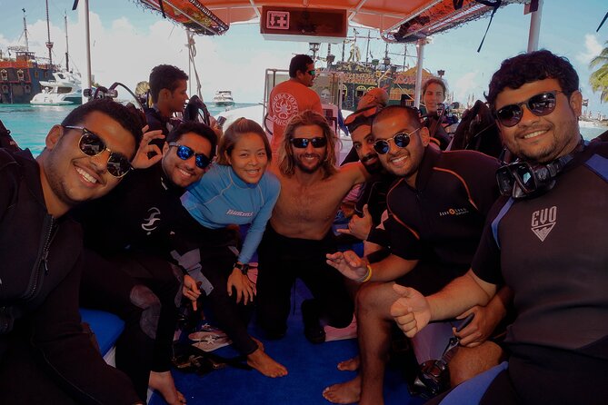 Two Reefs For Certified Divers in Cancun - The surface interval on the boat